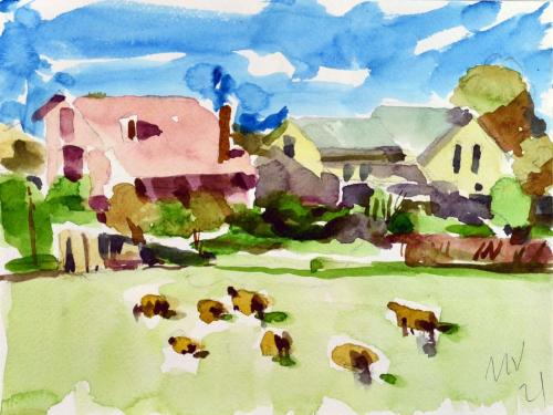  Casas y Ovejas - 18x24