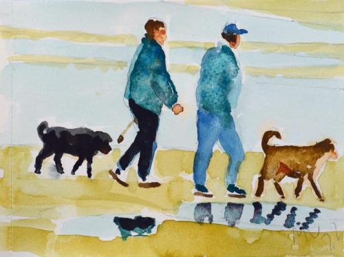 Pareja con Perros 14,8x21